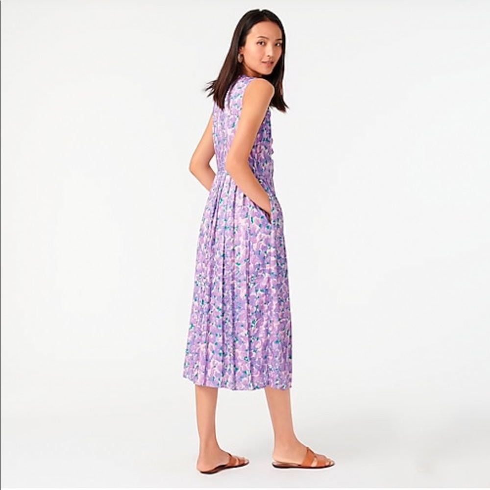 NWT J. Crew ruffle front pleated dress - Picture 3 of 13